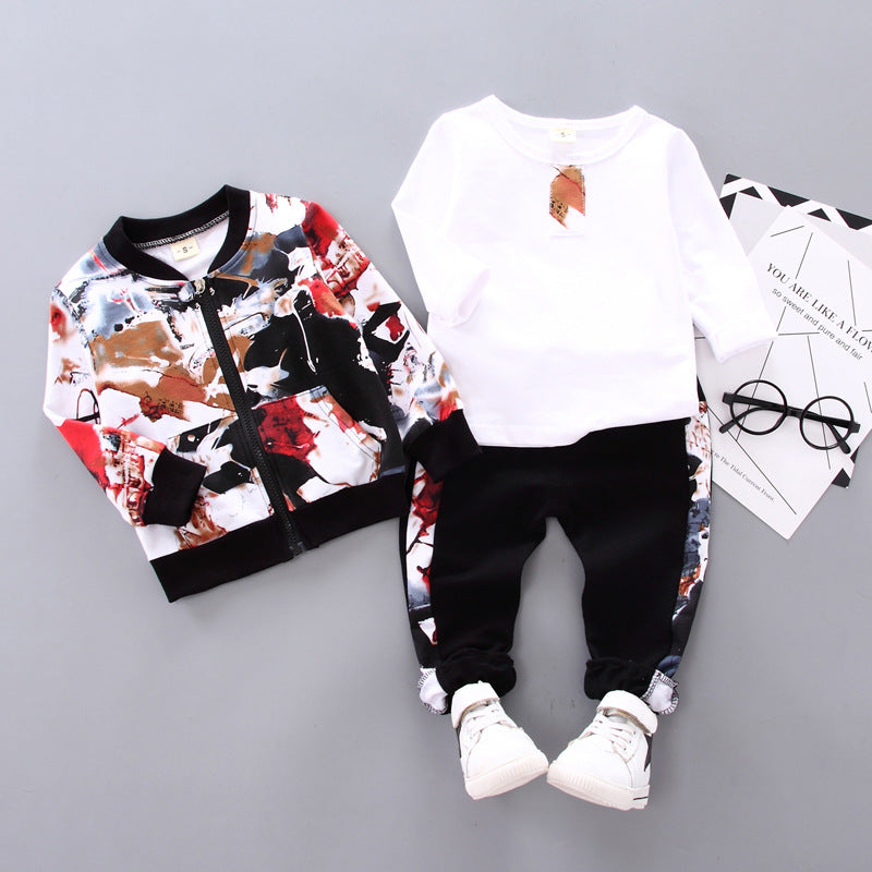 Boys Autumn And Winter Outfit - Three-Pieces