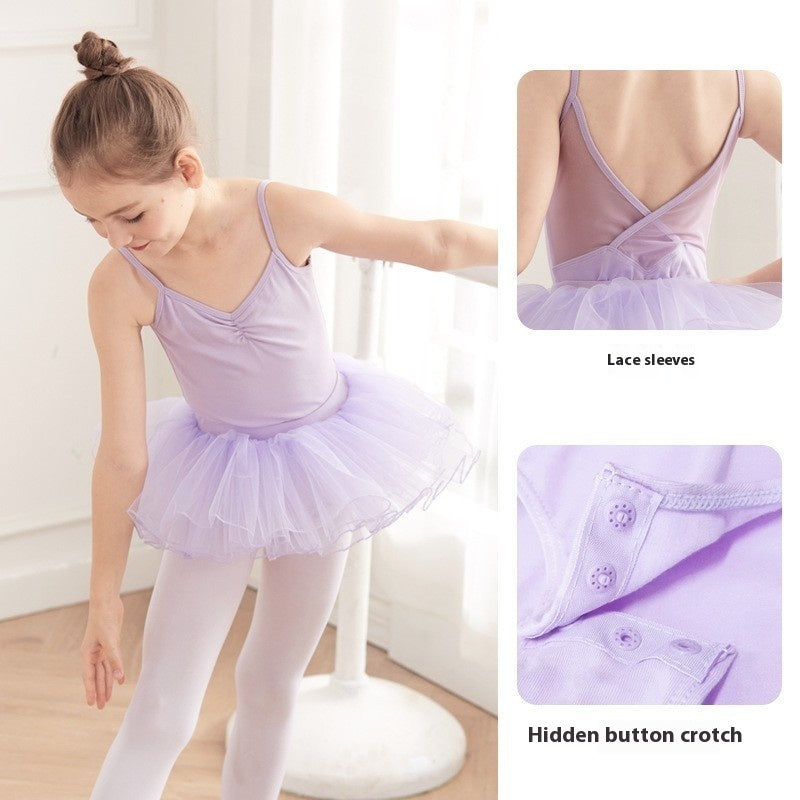 Children's Dancing Clothes Open Leotards
