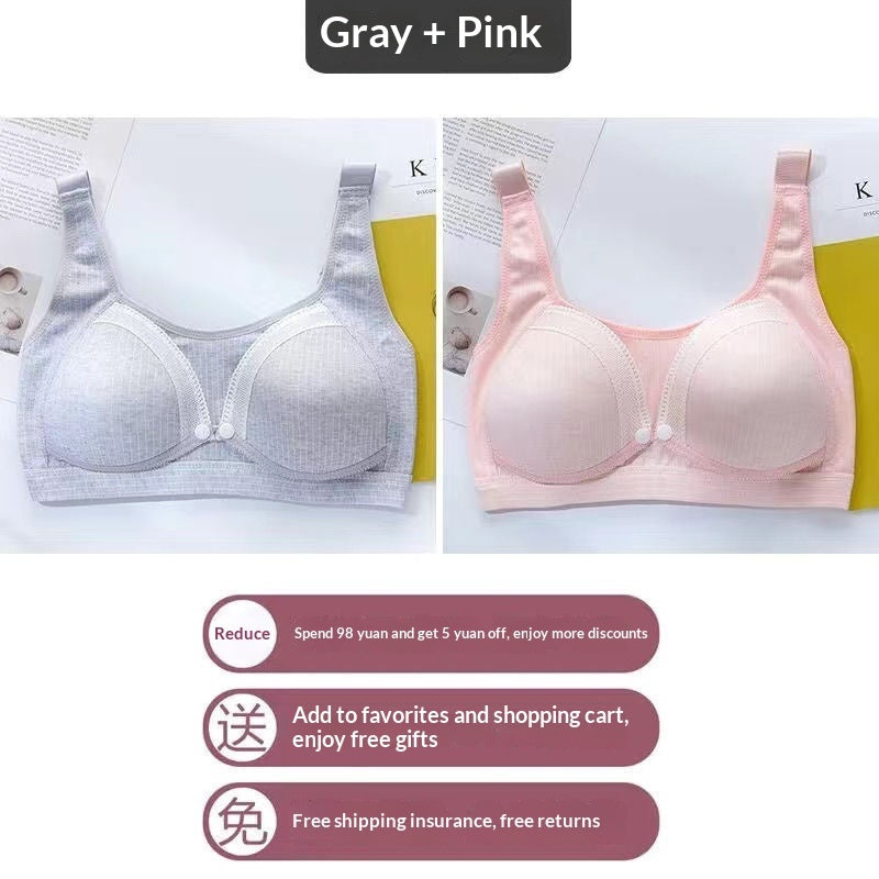 Maternity Nursing Bra Made Of Pure Cotton Wireless And Anti-exposure