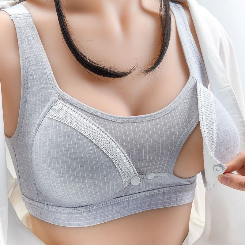 Maternity Nursing Bra Made Of Pure Cotton Wireless And Anti-exposure