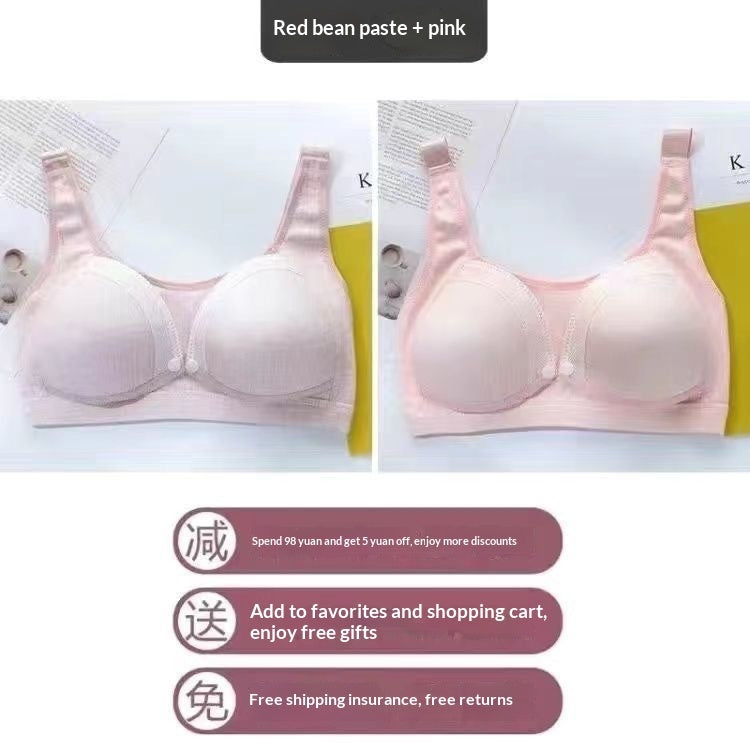 Maternity Nursing Bra Made Of Pure Cotton Wireless And Anti-exposure