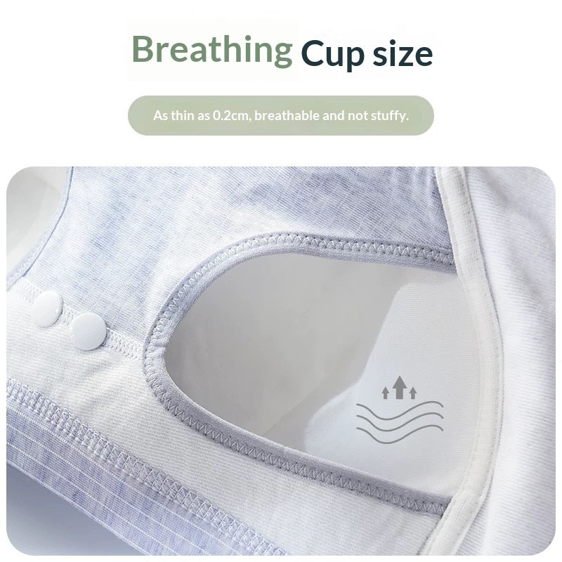 Maternity Nursing Bra Made Of Pure Cotton Wireless And Anti-exposure
