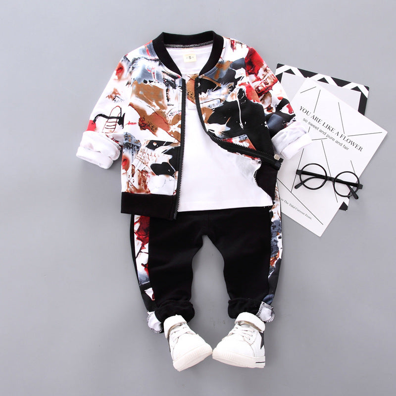 Boys Autumn And Winter Outfit - Three-Pieces