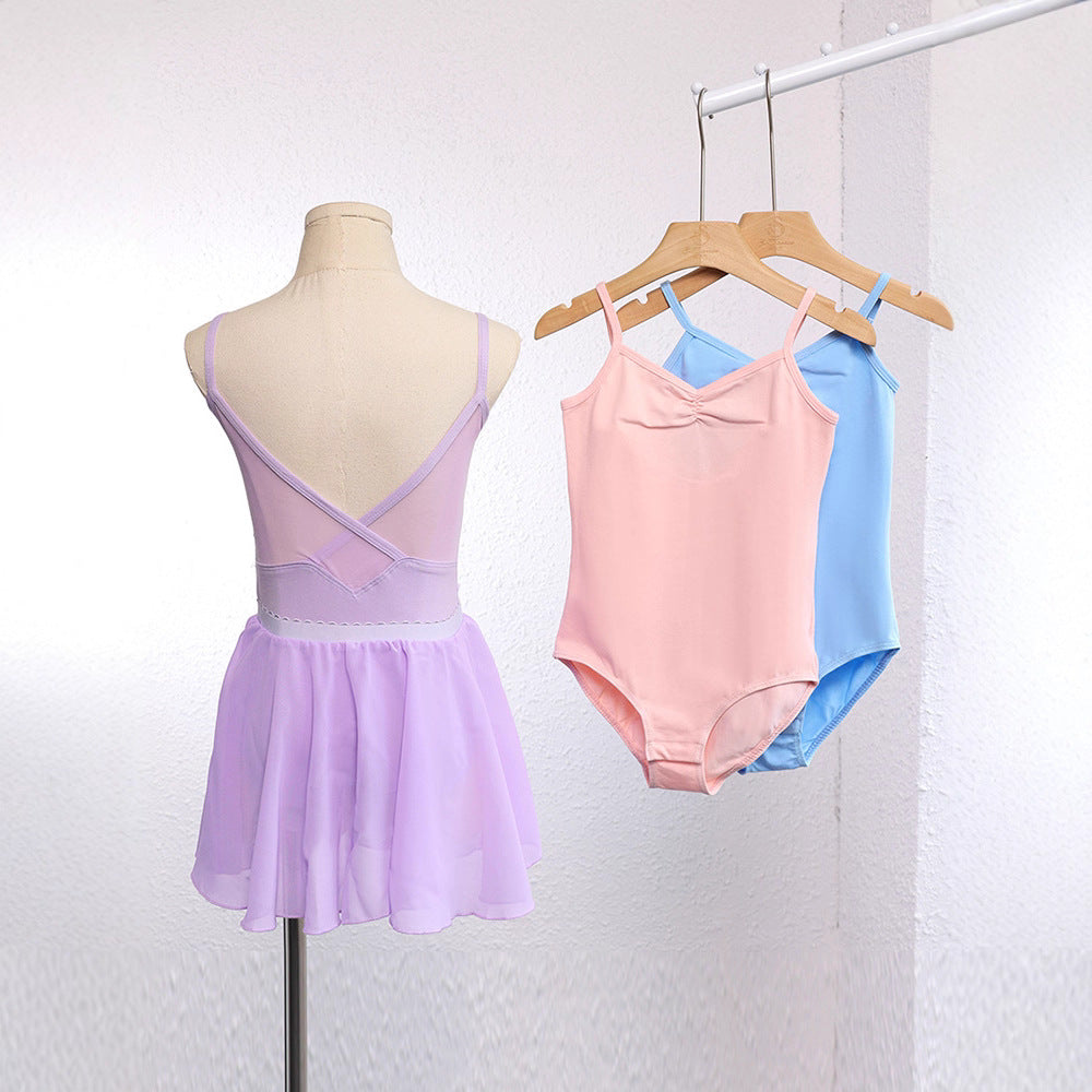 Children's Dancing Clothes Open Leotards