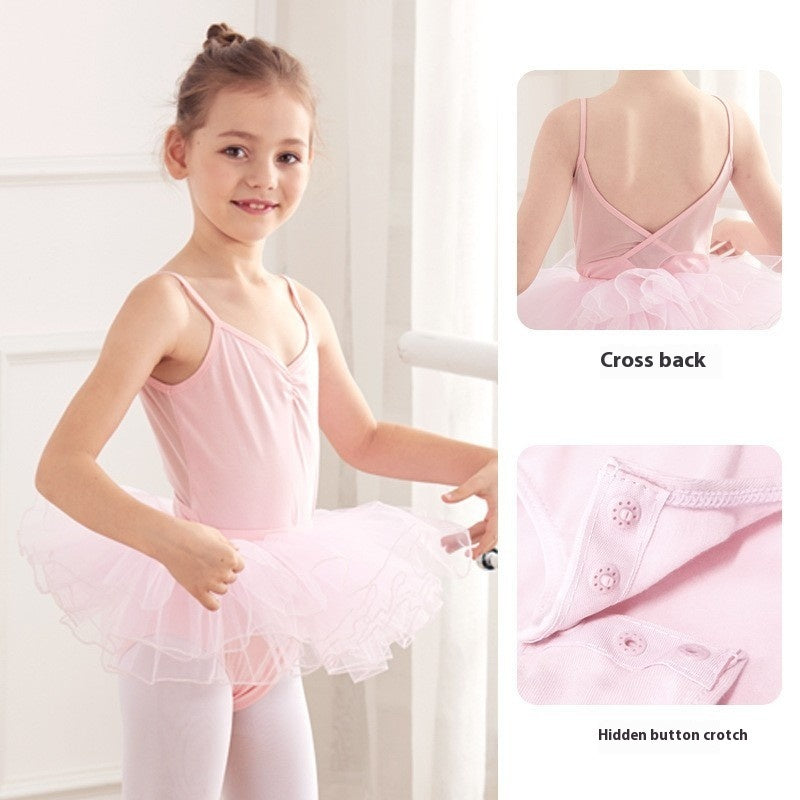 Children's Dancing Clothes Open Leotards